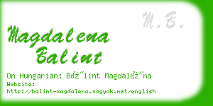 magdalena balint business card